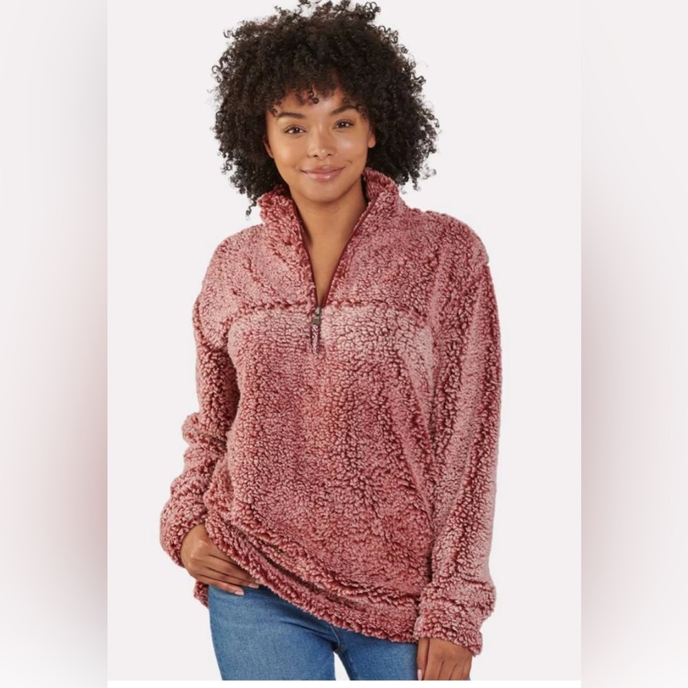 Boxercraft Pink Sherpa Women’s Fleece 1/4 Zip Jacket‎ Medium